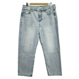 American Eagle Jeans Womens Size 14 Short 90's Straight Leg Light Wash Denim